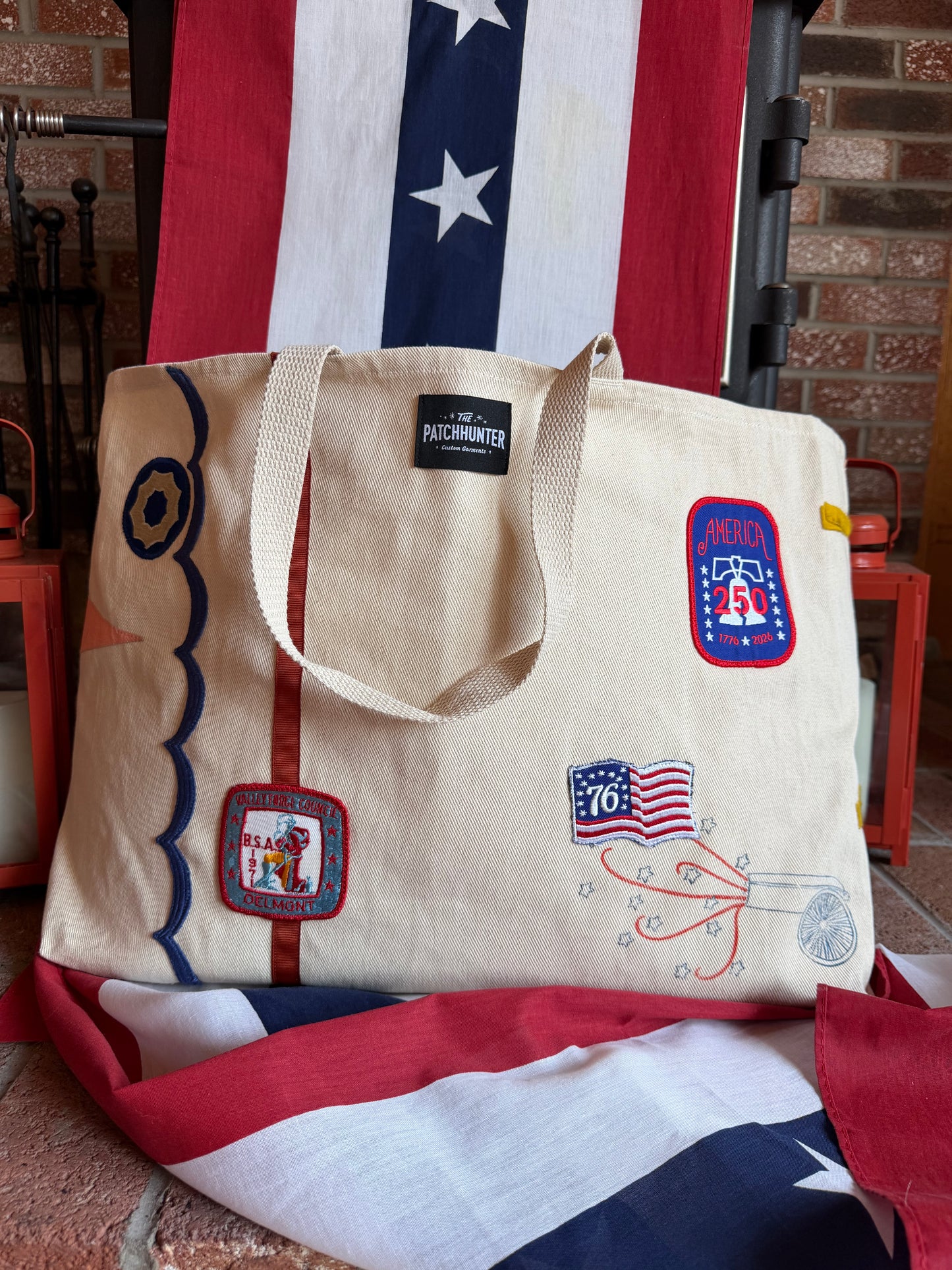 Spirit of 76 (Pink Pennant)- Vintage Pennant Tote