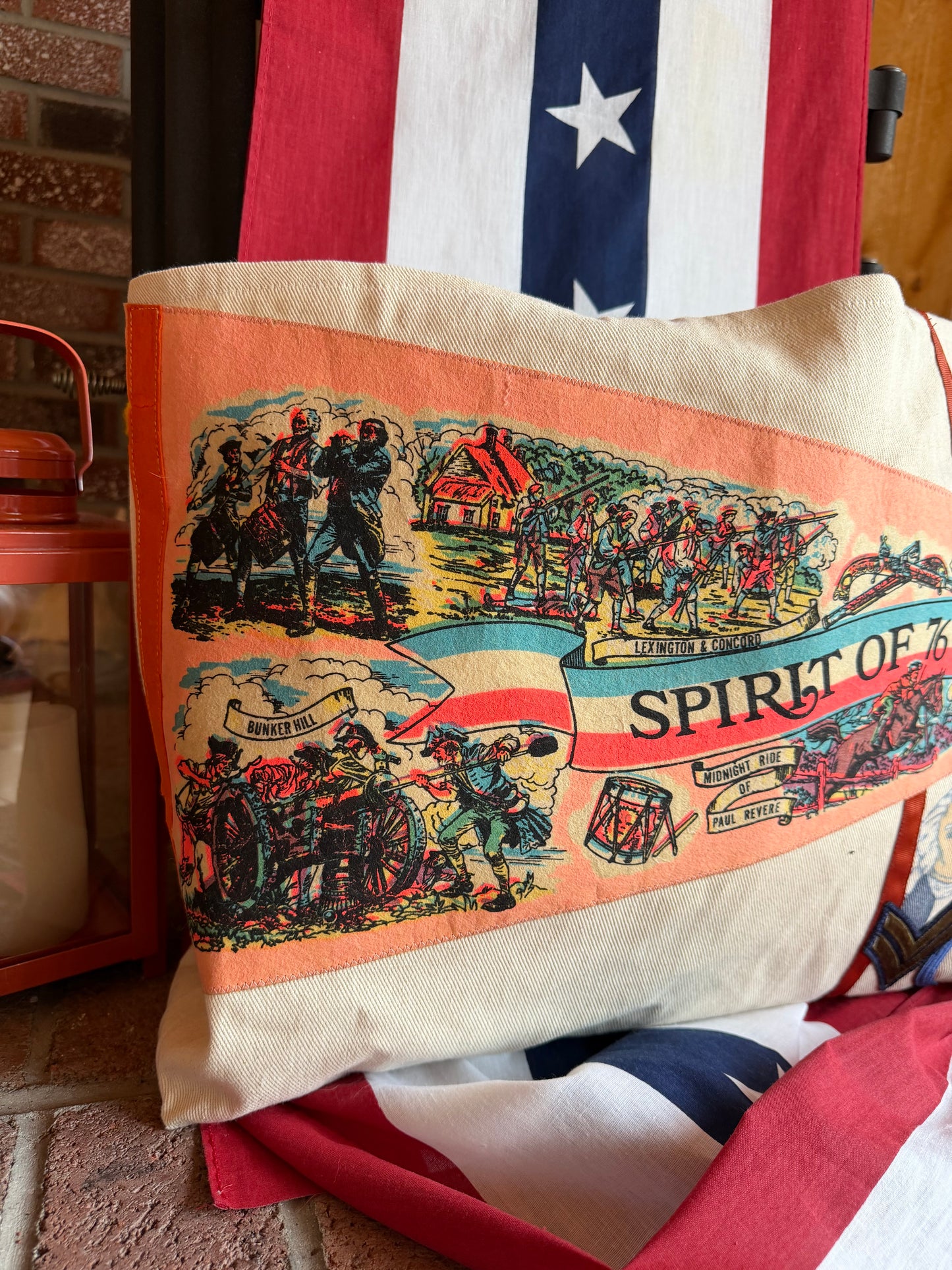 Spirit of 76 (Pink Pennant)- Vintage Pennant Tote