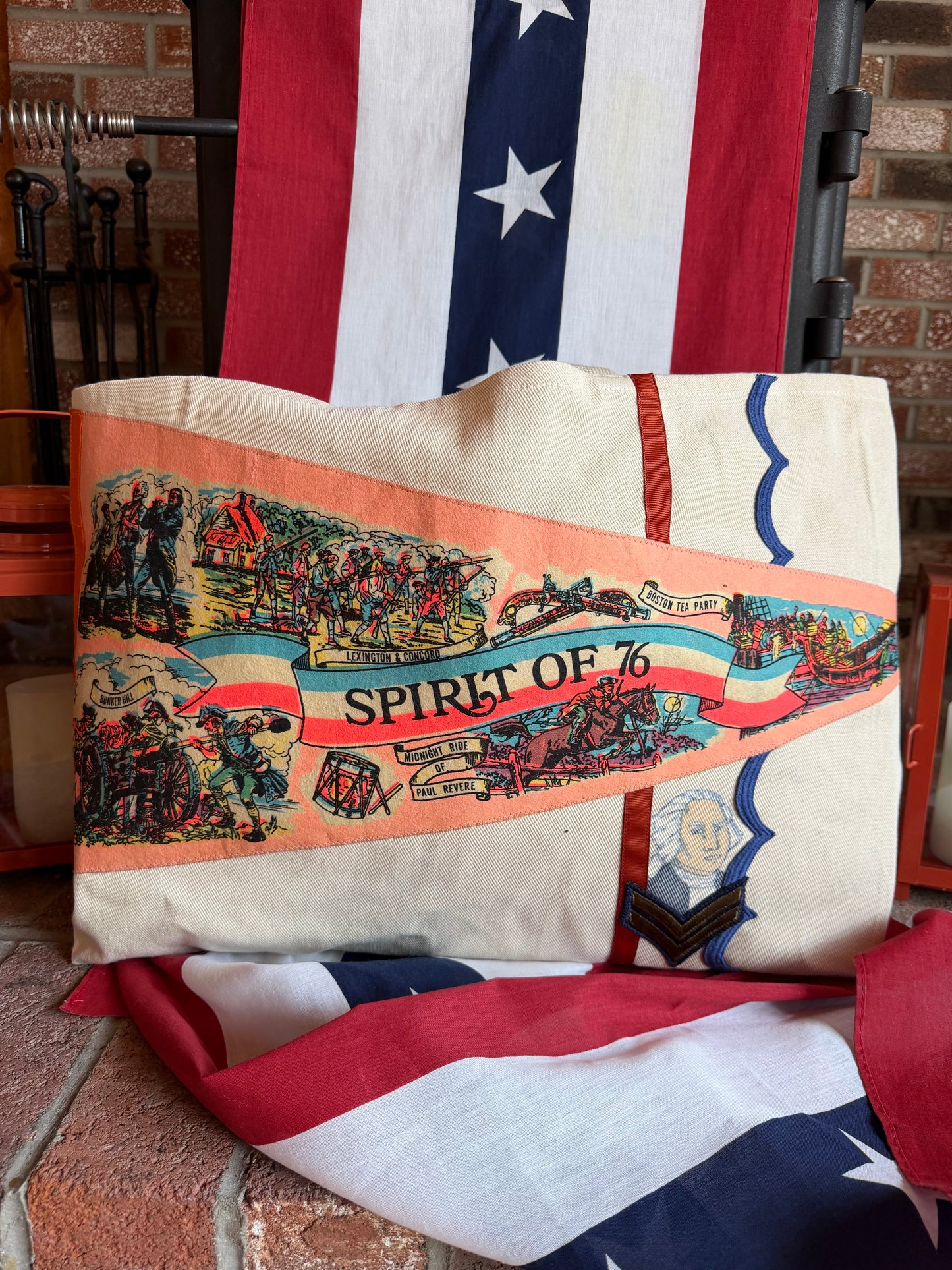 Spirit of 76 (Pink Pennant)- Vintage Pennant Tote