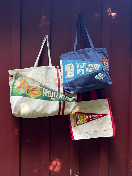 Mt Washington - Red Vintage Pennant Tote