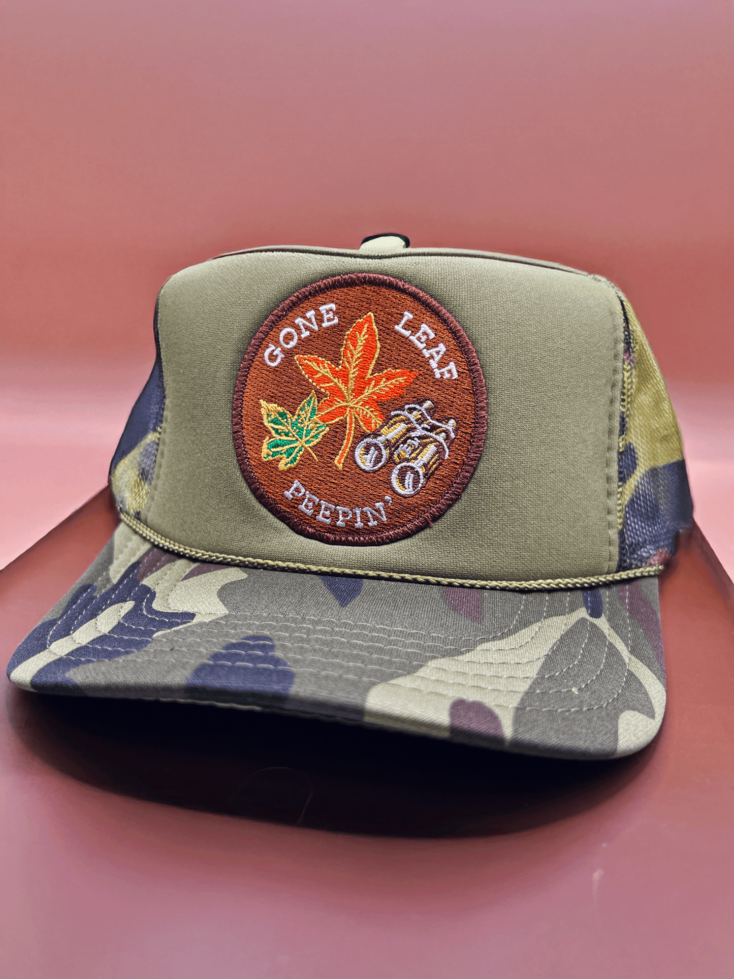Gone Leaf Peepin' Trucker Hat