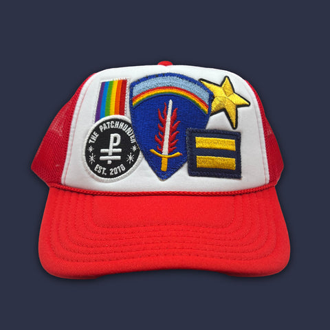 Rainbow Sword Patched Trucker Hat