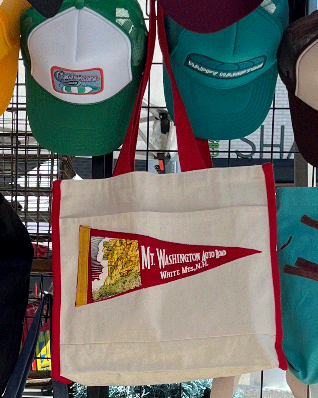Mt Washington - Red Vintage Pennant Tote
