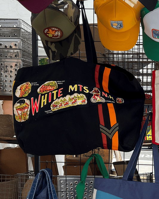 White Mountains - Black Vintage Pennant Tote